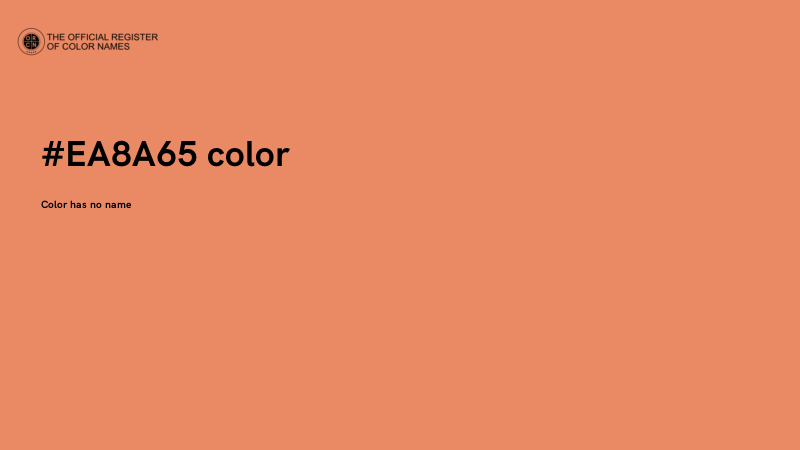 #EA8A65 color image