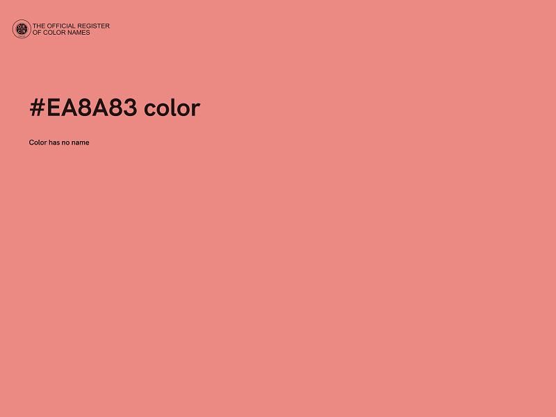 #EA8A83 color image