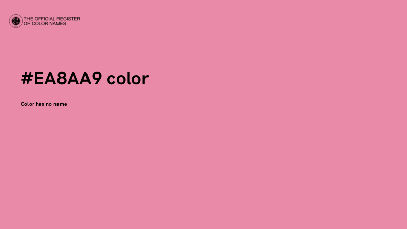 #EA8AA9 color image