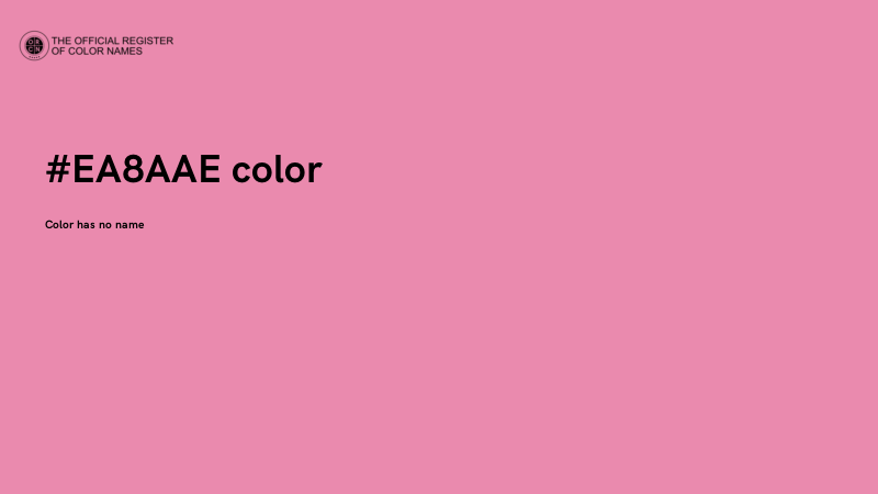 #EA8AAE color image
