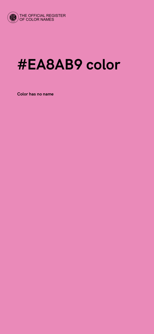 #EA8AB9 color image