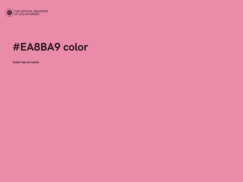 #EA8BA9 color image