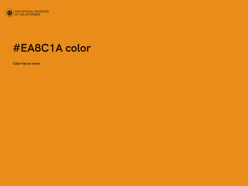 #EA8C1A color image