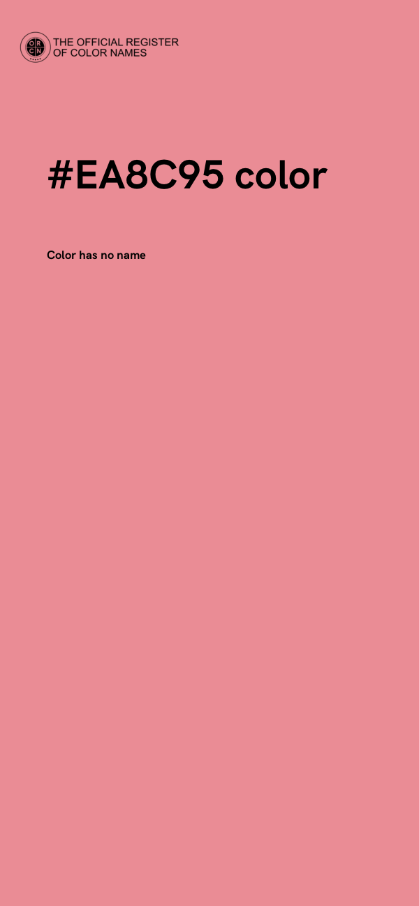 #EA8C95 color image