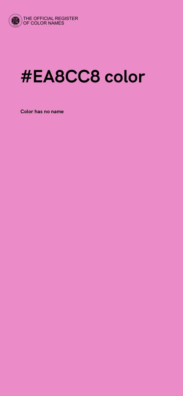 #EA8CC8 color image
