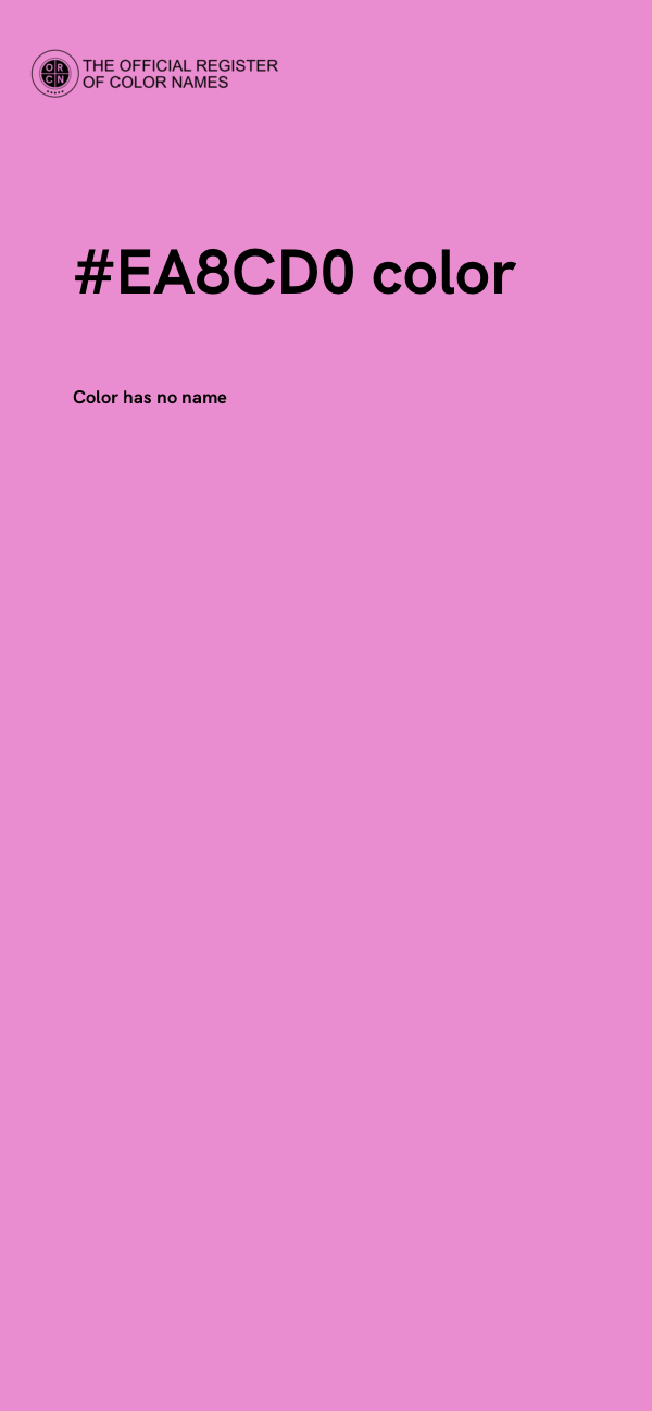 #EA8CD0 color image