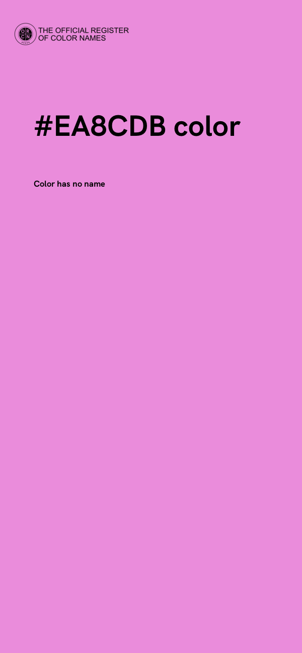 #EA8CDB color image