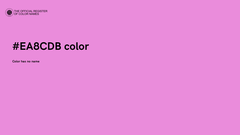 #EA8CDB color image
