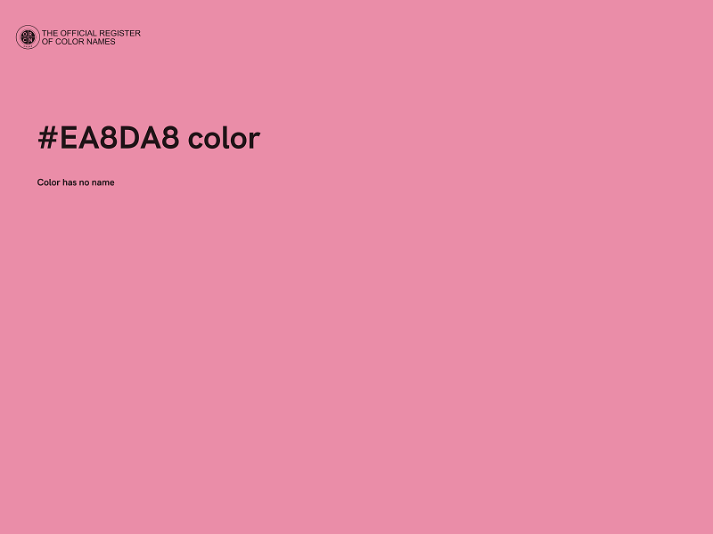 #EA8DA8 color image