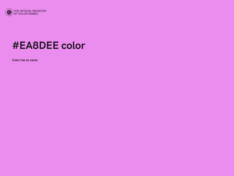 #EA8DEE color image