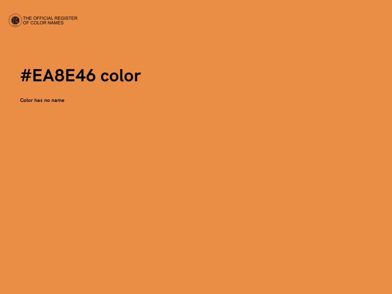 #EA8E46 color image