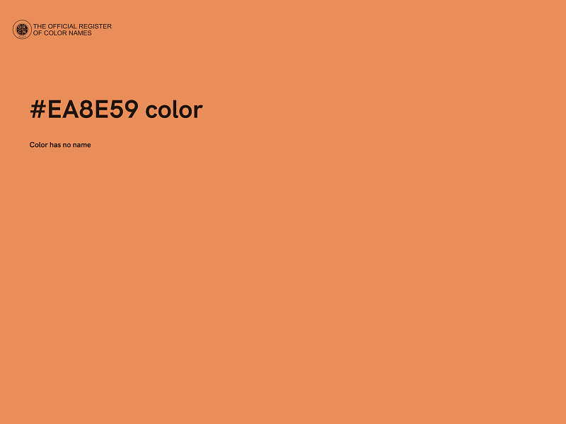 #EA8E59 color image