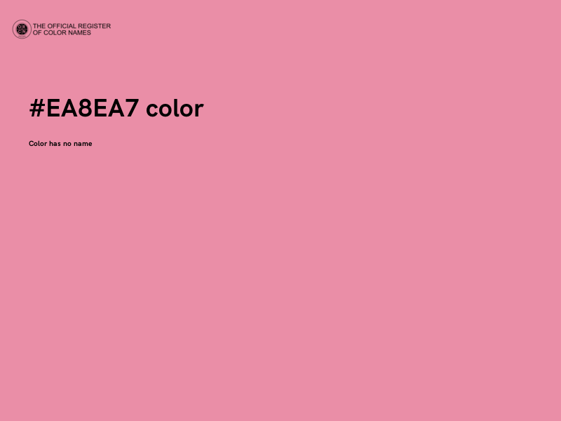 #EA8EA7 color image