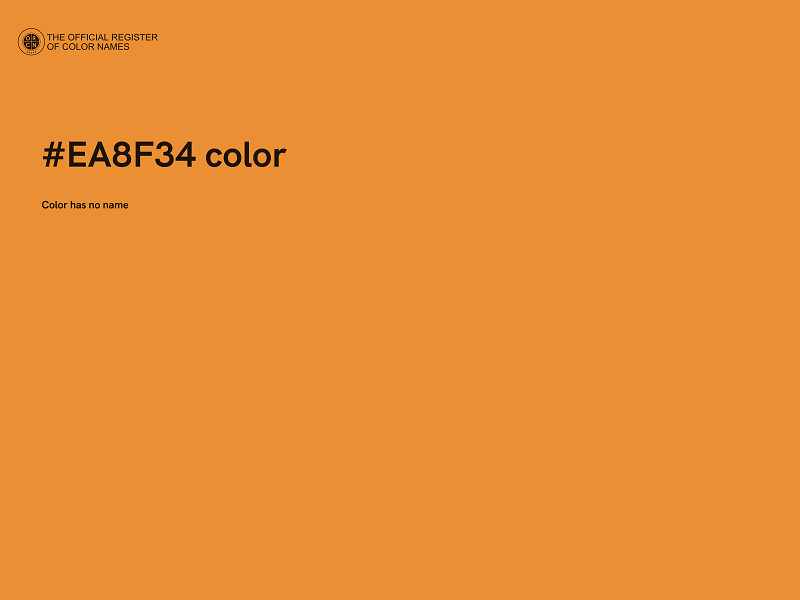 #EA8F34 color image