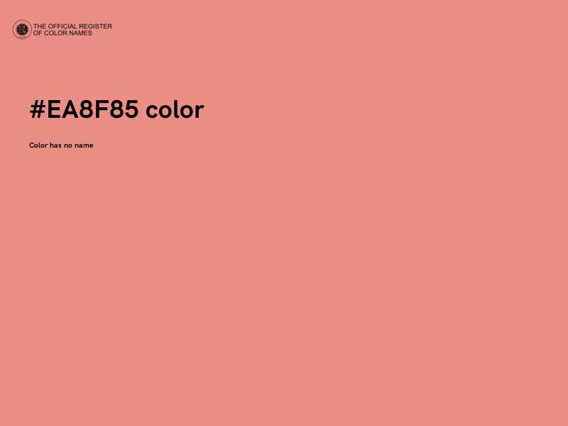 #EA8F85 color image