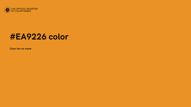 #EA9226 color image