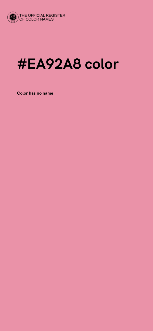 #EA92A8 color image