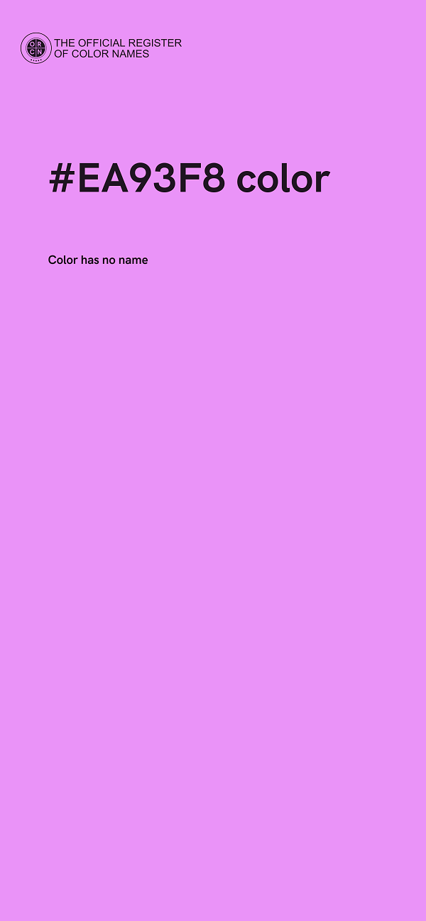#EA93F8 color image