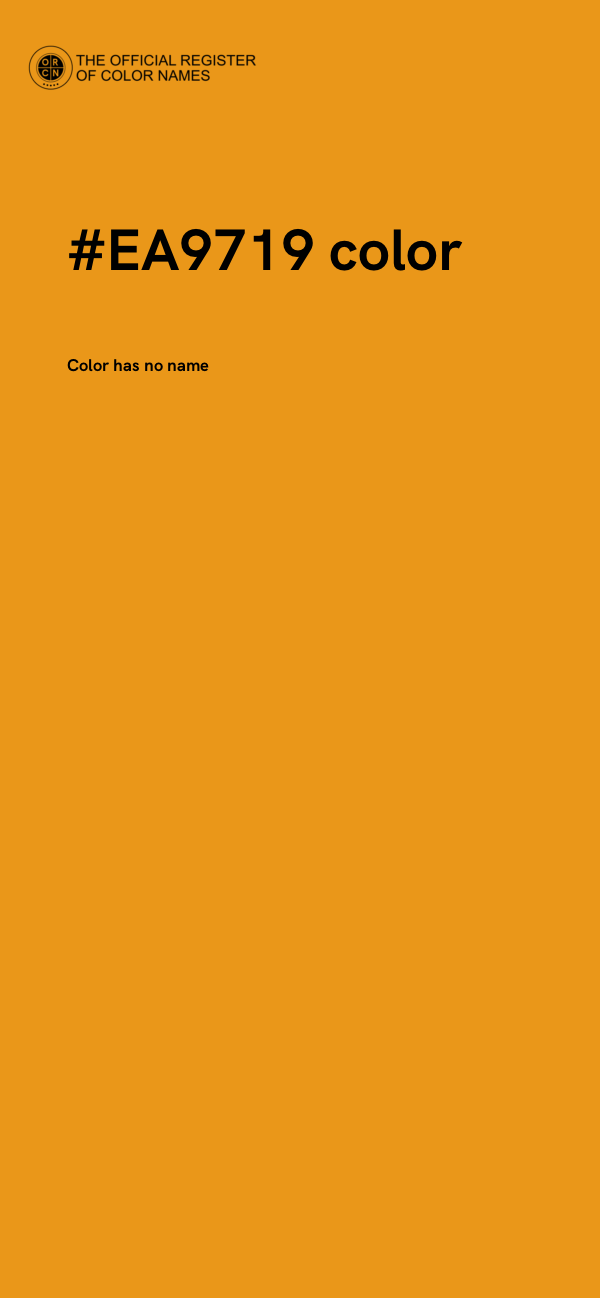#EA9719 color image