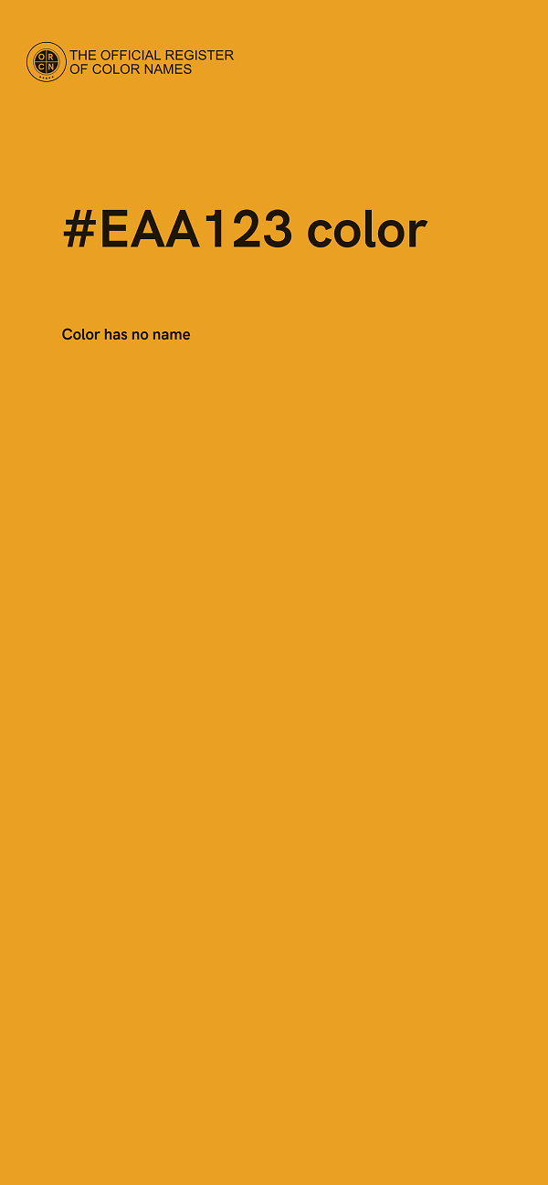 #EAA123 color image