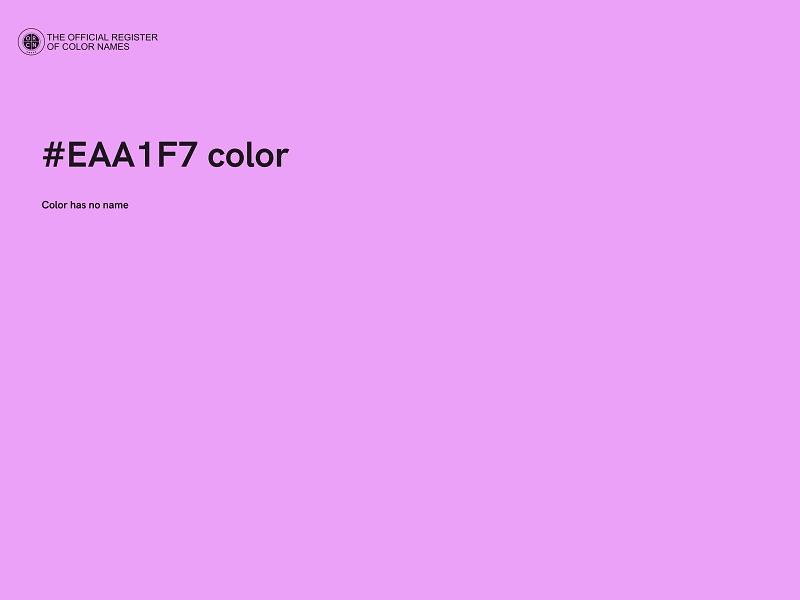 #EAA1F7 color image