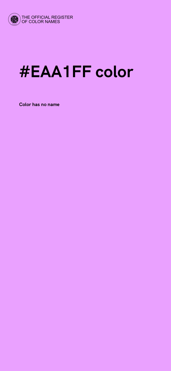 #EAA1FF color image