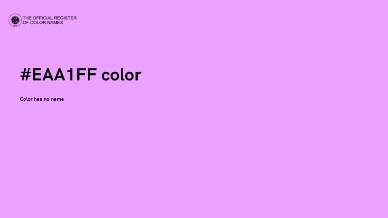 #EAA1FF color image