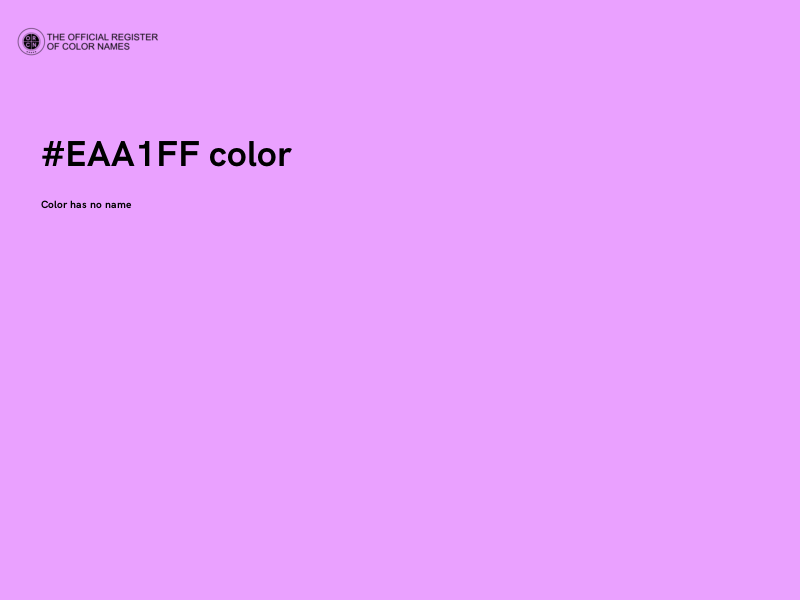 #EAA1FF color image