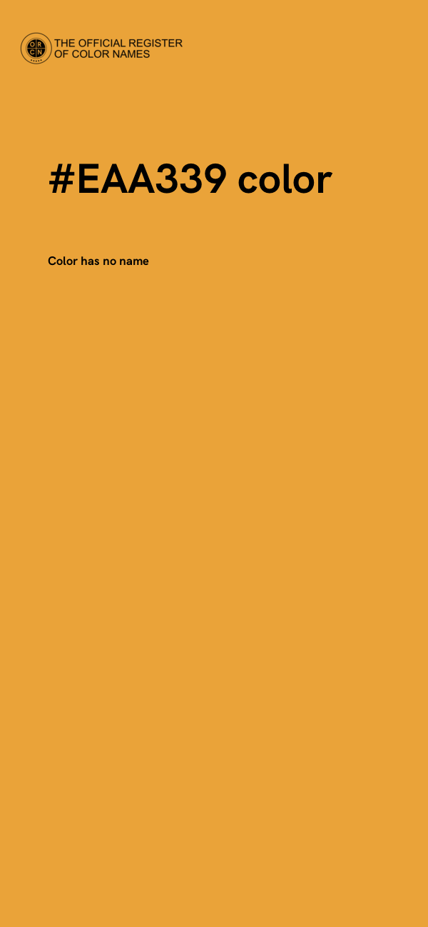 #EAA339 color image