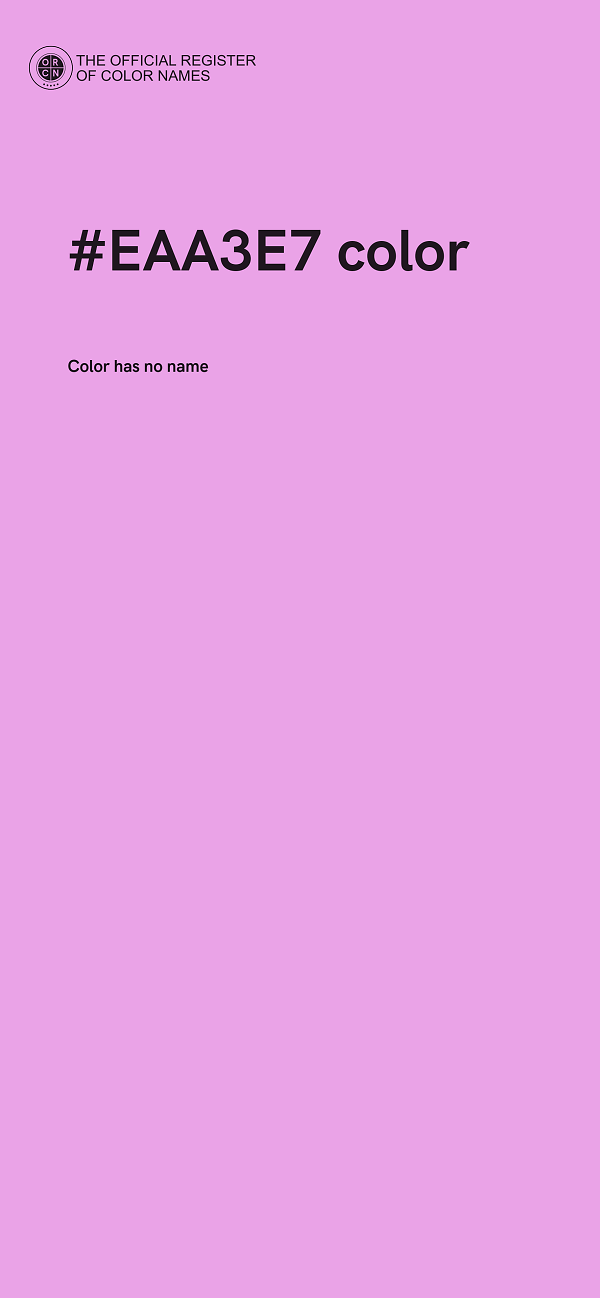 #EAA3E7 color image