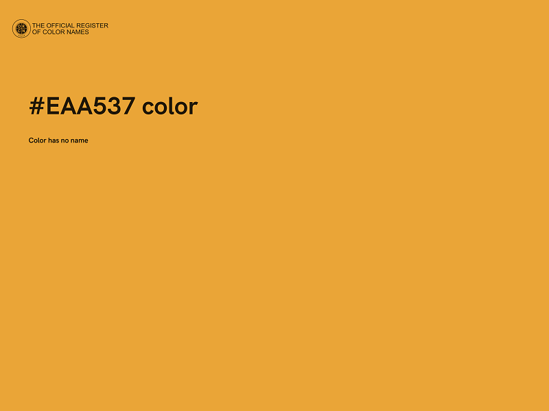 #EAA537 color image