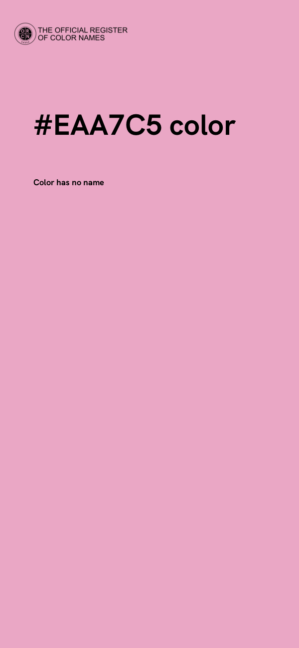 #EAA7C5 color image