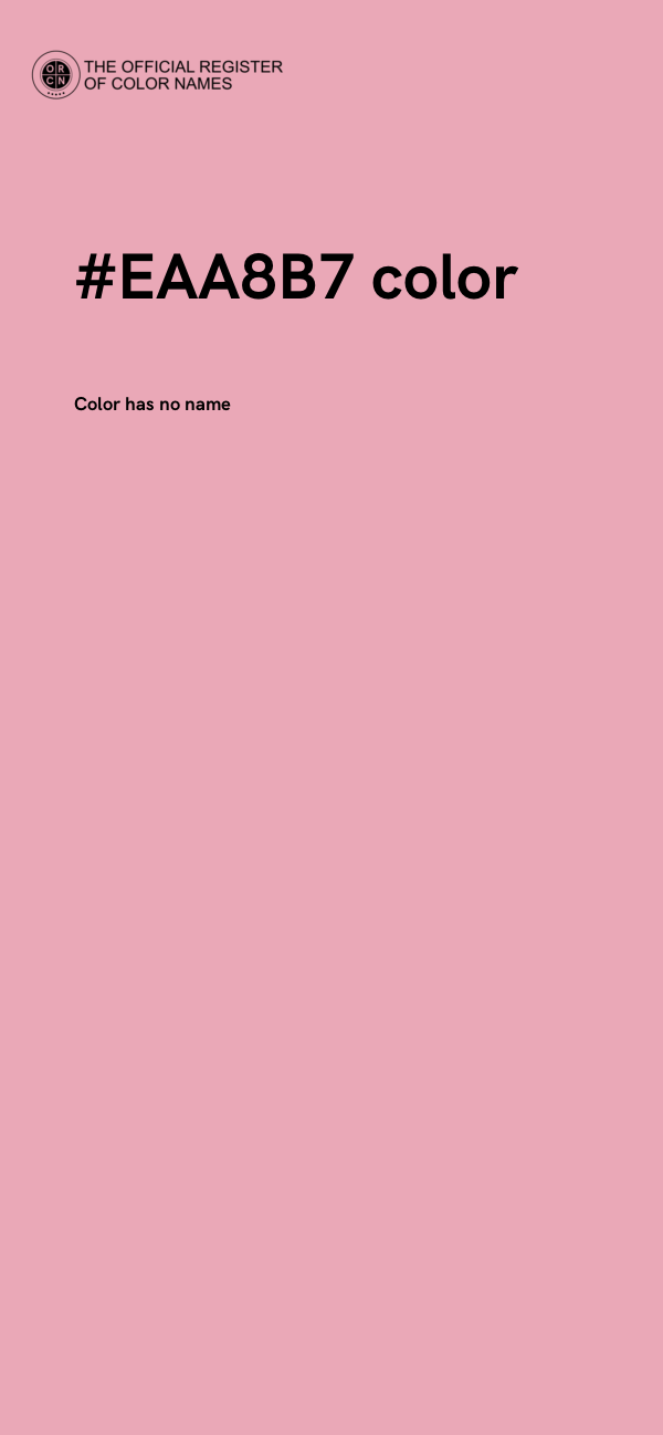 #EAA8B7 color image