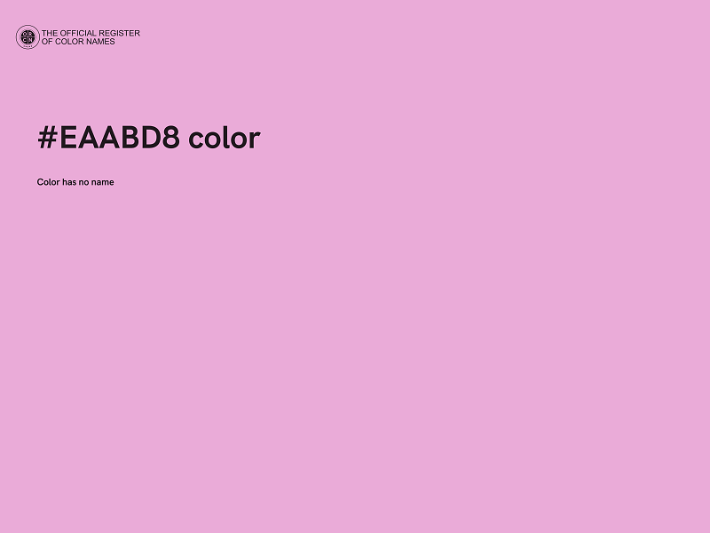 #EAABD8 color image