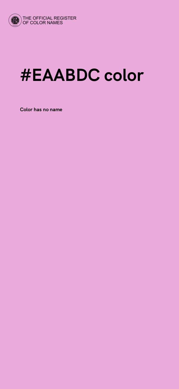 #EAABDC color image
