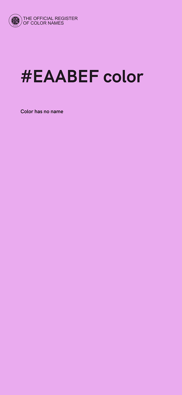 #EAABEF color image