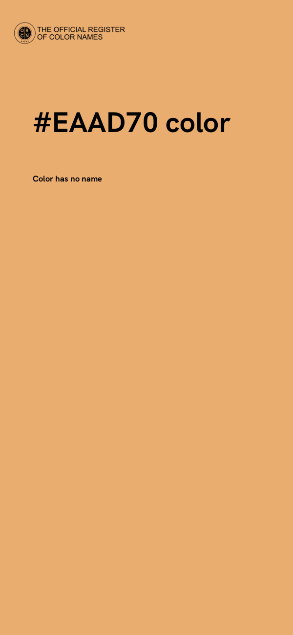 #EAAD70 color image