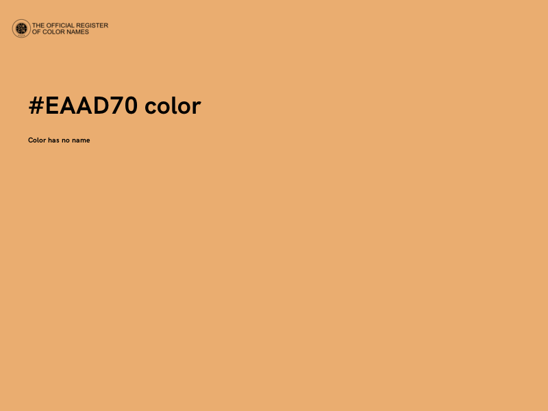 #EAAD70 color image
