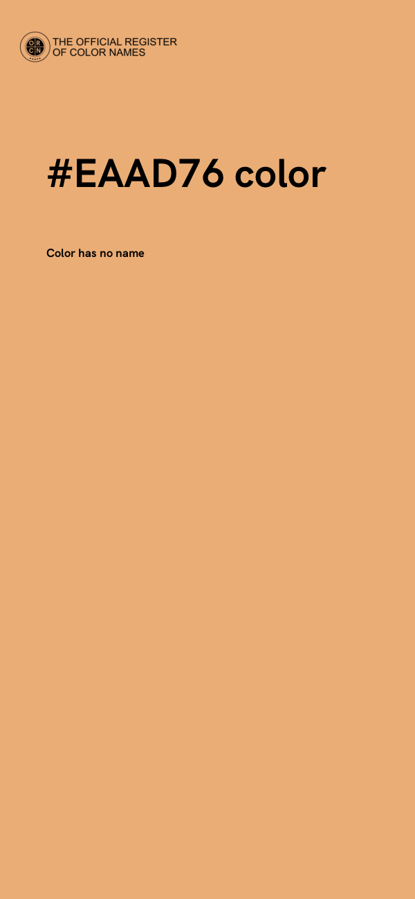 #EAAD76 color image