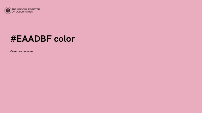 #EAADBF color image