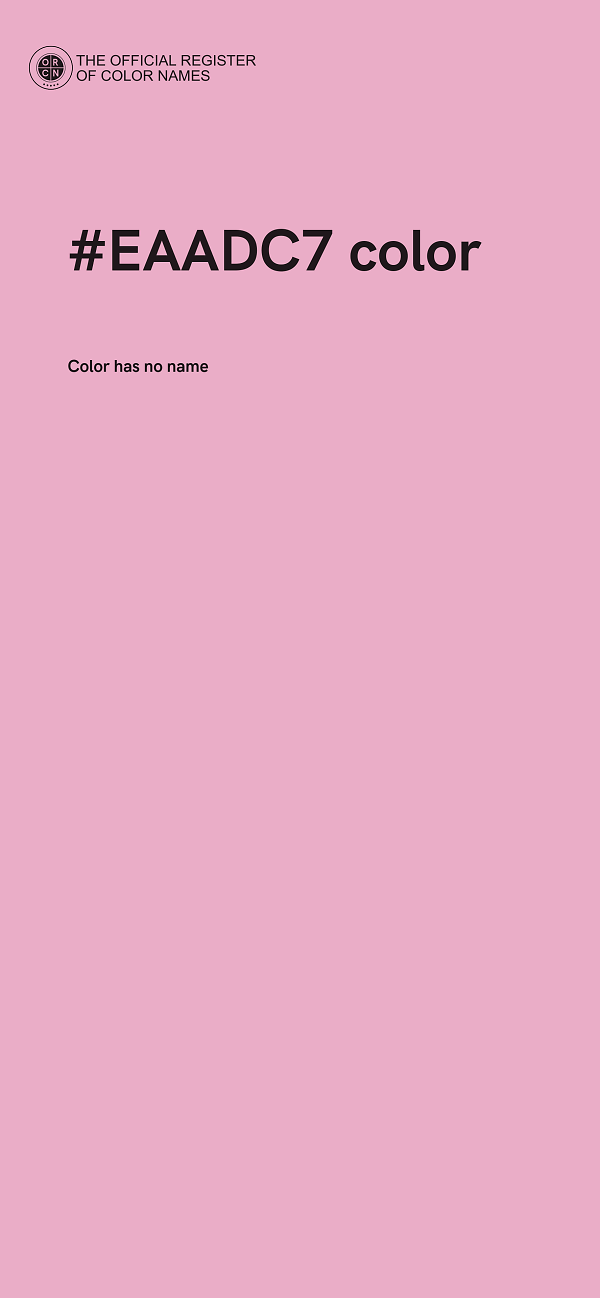 #EAADC7 color image