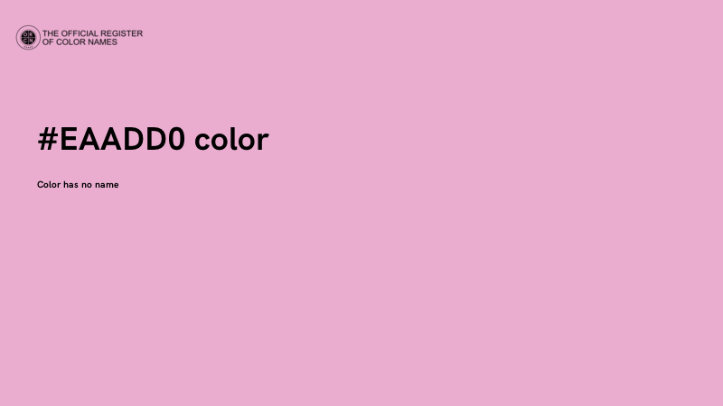 #EAADD0 color image