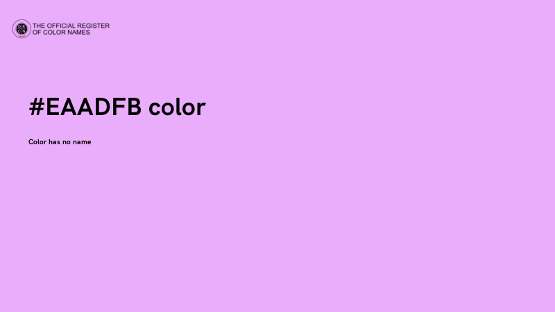#EAADFB color image