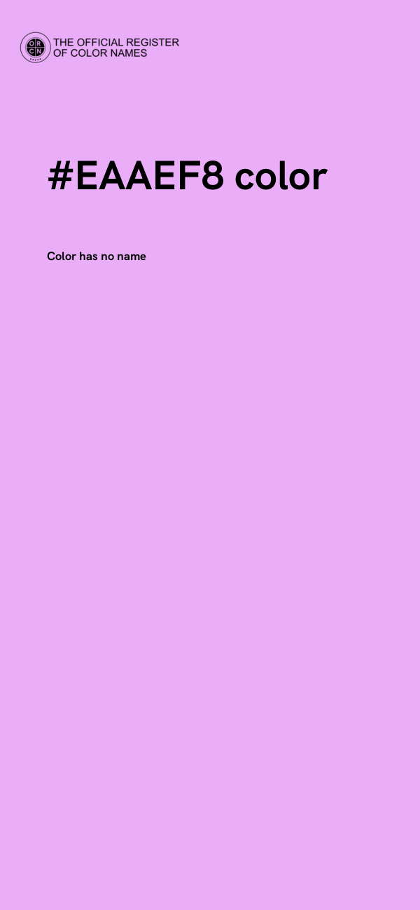 #EAAEF8 color image