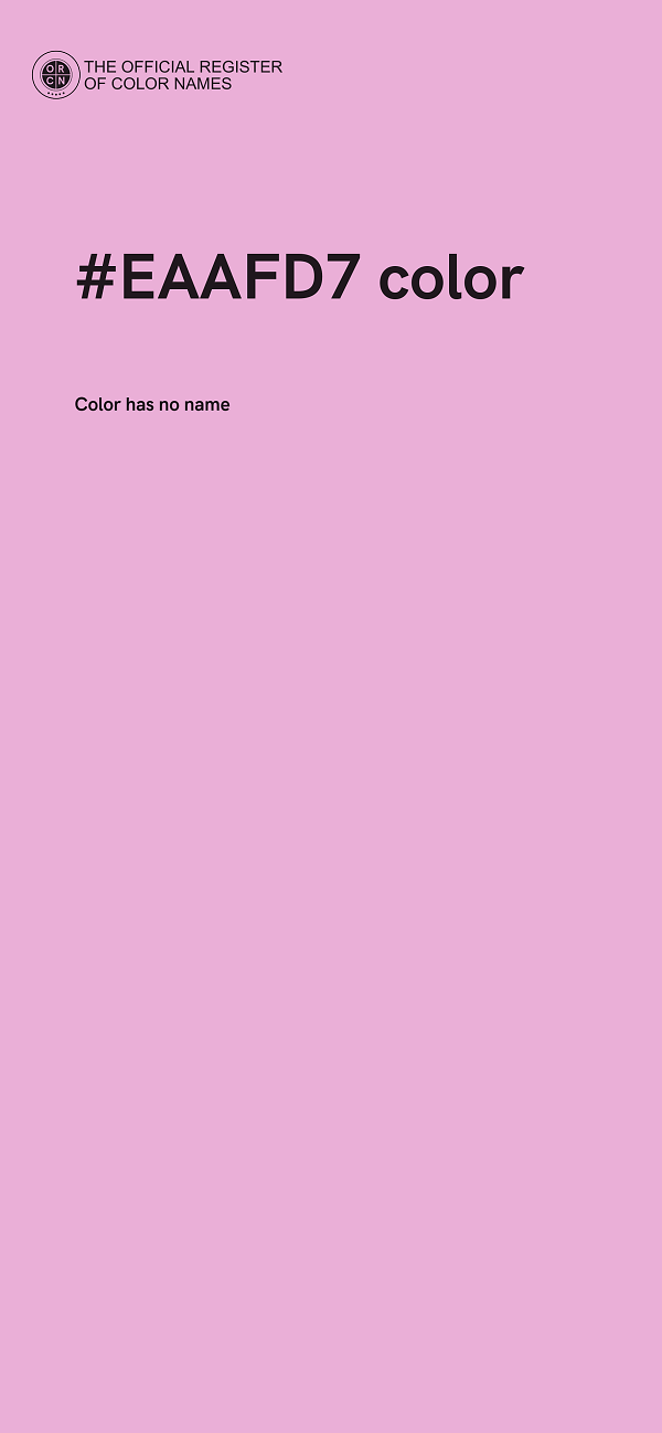 #EAAFD7 color image