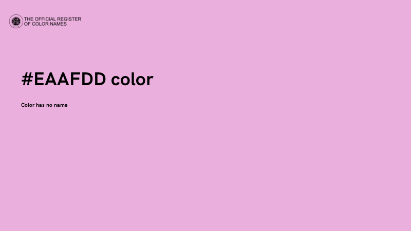 #EAAFDD color image