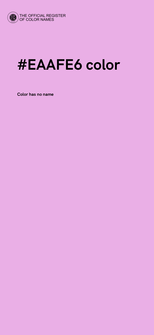 #EAAFE6 color image