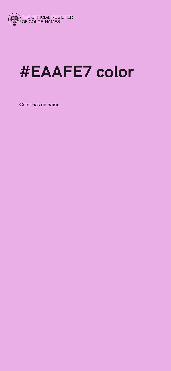 #EAAFE7 color image