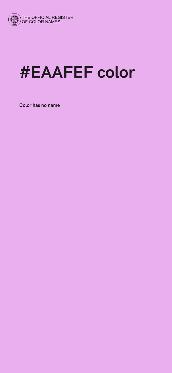 #EAAFEF color image