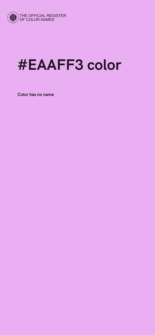#EAAFF3 color image
